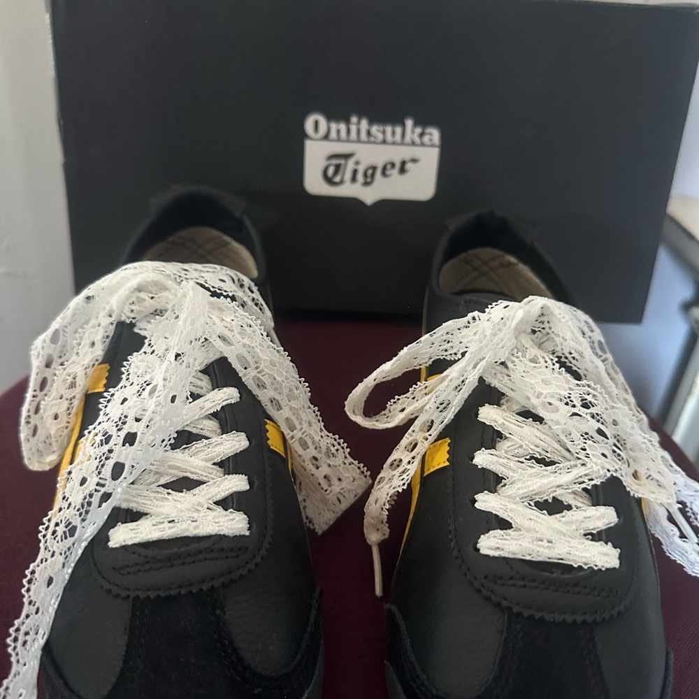 Onitsuka Tiger Black and Yellow Mexico 66 Sneakers